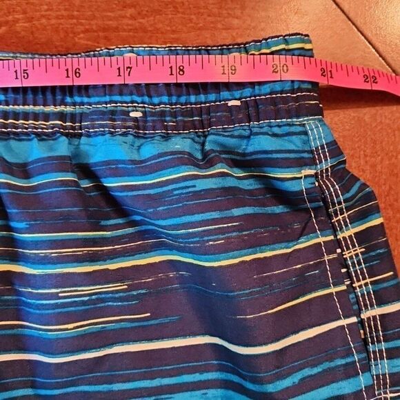 CARIBBEAN JOE Swim Trunks Shorts, Beachwear Drawstring, XXL, Blue & White - Picture 4 of 12